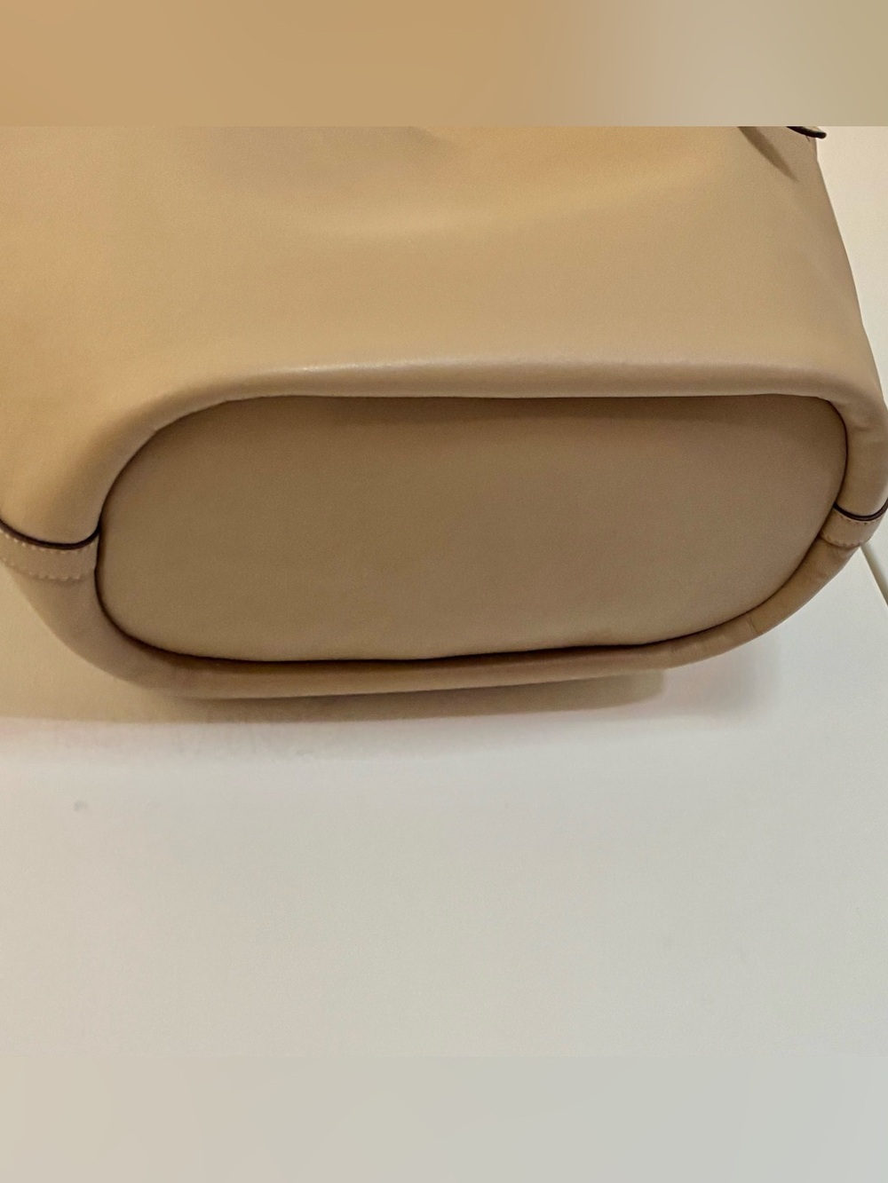 ☀️ Kate Spade Deco Tulip Bag Tote timeless tan taupe greige shoulder beige - Picture 6 of 13